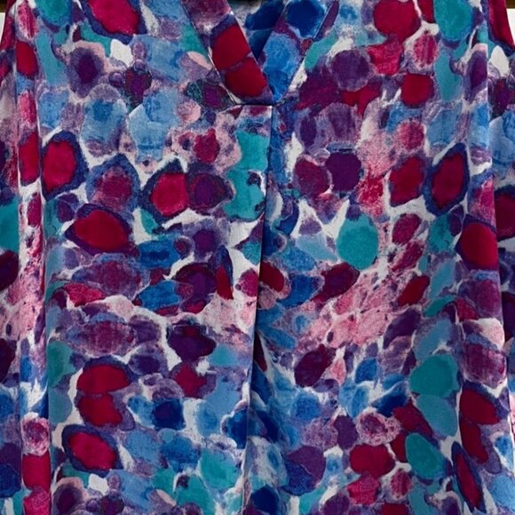 Cynthia Rowley Sleeveless Multi-Color Lightweight Printed Blouse S - Picture 3 of 6